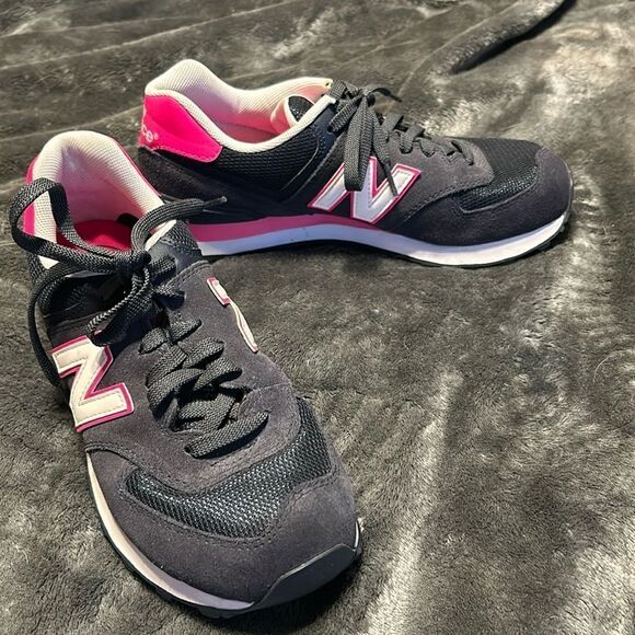 New Balance Shoes - New Balance Women's Black and Pink Sneakers